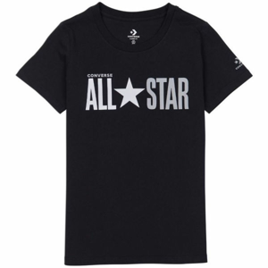 Converse ALL STAR SHORT SLEEVE CREW T-SHIRT černá L - Dámské tričko
