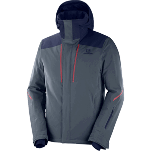 Salomon STORMSEASON JKT M Pánská lyžařská bunda, šedá, veľkosť L