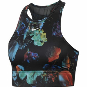 Nike EVERYTHING BRA FLORAL PRT černá S - Dámská sportovní podprsenka