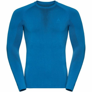 Odlo SUW MEN'S TOP L/S CREW NECK PERFORMANCE WARM modrá L - Pánské tričko