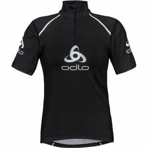 Odlo STAND-UP COLLAR S/S 1/2 ZIP ORIGINALS LIGHT LOGOLINE černá S - Pánské funkční triko