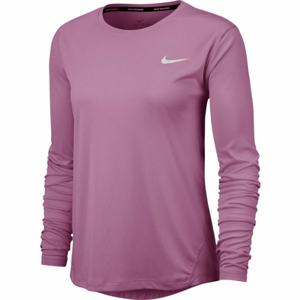 Nike MILER TOP LS růžová L - Dámské běžecké triko