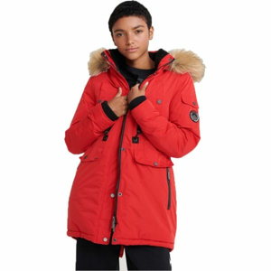 Superdry NADARE MICROFIBRE PARKA červená 16 - Dámská parka