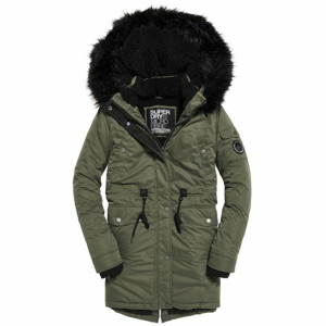 Superdry NADARE MICROFIBRE PARKA zelená 8 - Dámská parka