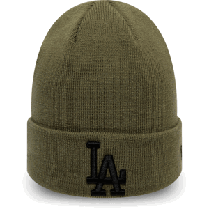 New Era MLB LEAGUE ESSENTIAL CUFF KNIT LOS ANGELES DODGERS Unisex zimní čepice, tmavě zelená, velikost OS