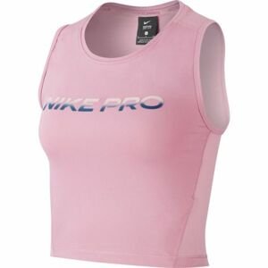 Nike NP CROP TANK VNR EXCL W Dámský sportovní top, Růžová, velikost