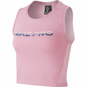Nike NP CROP TANK VNR EXCL W růžová XS - Dámský sportovní top