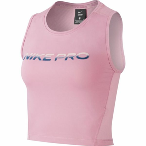 Nike NP CROP TANK VNR EXCL W Dámský sportovní top, Růžová, velikost