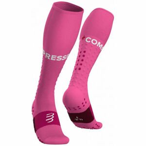 Compressport FULL SOCKS RUN Kompresní běžecké podkolenky, růžová, velikost T3