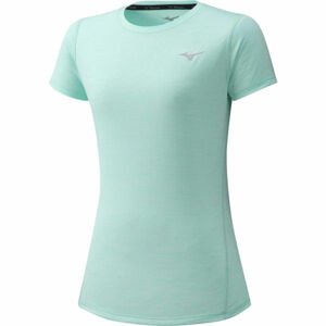 Mizuno IMPULSE CORE TEE Dámské běžecké triko, Světle zelená,Šedá, velikost