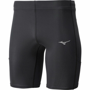 Mizuno CORE MID TIGHT Pánské běžecké kraťasy, černá, velikost XL