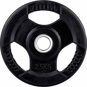 Fitforce PLR 2,5KG 30MM černá 2,5 KG - Pogumovaný nakládací kotouč