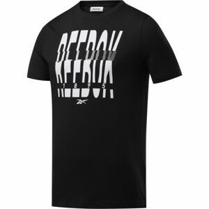 Reebok GS REEBOK 1895 CREW TEE Pánské triko, Černá,Bílá, velikost