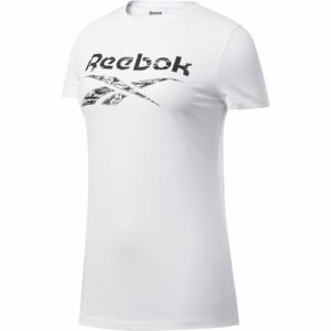 Reebok TE GRAPHIC TEE DELTA Dámské triko, Bílá,Černá, velikost