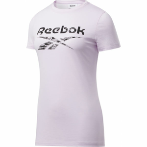 Reebok TE GRAPHIC TEE DELTA Dámské triko, Růžová,Černá, velikost