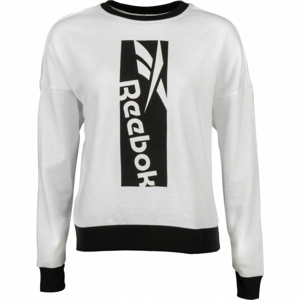 Reebok WORKOUT BIG LOGO COVERUP bílá M - Dámská mikina