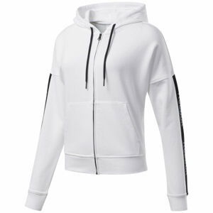 Reebok TE LINEAR LOGO FULLZIP Dámská mikina, bílá, velikost XL