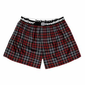 Horsefeathers CLAY BOXER SHORTS červená L - Pánské boxerky