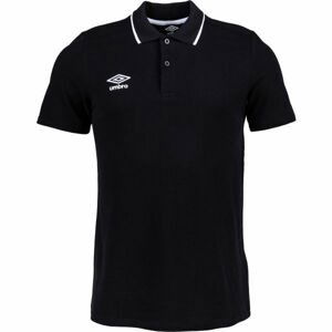 Umbro FW PIQUE POLO Pánské polo triko, Černá,Bílá, velikost