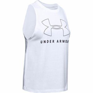 Under Armour SPORTSTYLE GRAPHIC MUSCLE SL bílá M - Dámské tílko