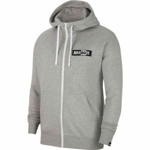 Nike NSW JDI HOODIE FZ FLC BSTR M šedá M - Pánská mikina