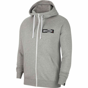 Nike NSW JDI HOODIE FZ FLC BSTR M šedá L - Pánská mikina