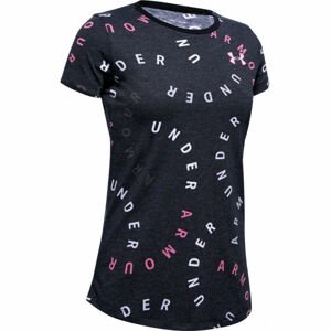 Under Armour LIVE PRINTED WM SS T-SHIRT černá XL - Dívčí triko