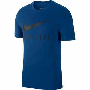 Nike DRY TEE NIKE TRAIN M Pánské tričko, Tmavě modrá,Černá, velikost