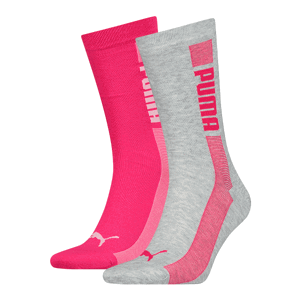 Puma SOCK 2P UNISEX Ponožky, Šedá,Růžová, velikost