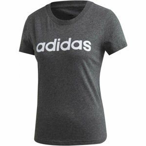 adidas ESSENTIALS LINEAR SLIM TEE Tmavě šedá S - Dámské tričko