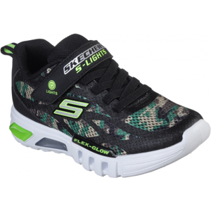 Skechers S-LIGHTS FLEX-GLOW černá 31 - Klučičí blikající tenisky