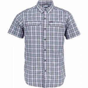 Columbia SILVER RIDGE 2.0 MULTI PLAID SS SHIRT tmavě šedá M - Pánská košile s krátkým rukávem