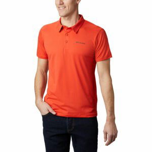 Columbia TRIPLE CANYON TECH POLO Pánské polo triko, oranžová, velikost XL