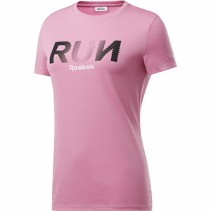 Reebok RE GRAPHIC TEE růžová S - Dámské triko