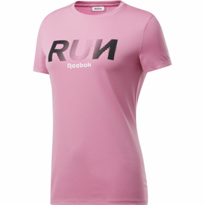 Reebok RE GRAPHIC TEE růžová XL - Dámské triko