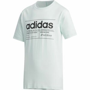 adidas YB BB T světle zelená 128 - Chlapecké tričko