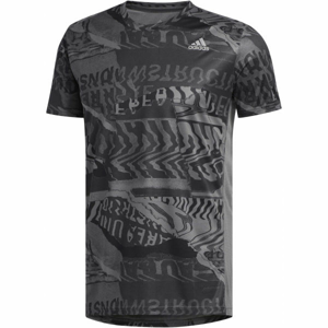 adidas OWN THE RUN TEE šedá M - Pánské sportovní tričko