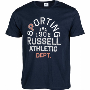 Russell Athletic SPORTING S/S CREWNECK TEE SHIRT tmavě modrá M - Pánské tričko