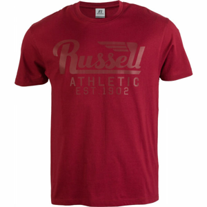 Russell Athletic WING S/S CREWNECK TEE SHIRT vínová L - Pánské tričko