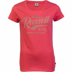 Russell Athletic ORIGINAL S/S CREWNECK TEE SHIRT Dámské tričko, růžová, veľkosť XS