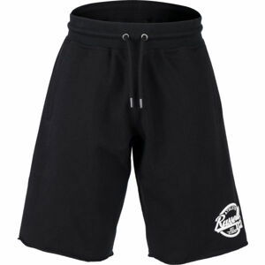 Russell Athletic COLLEGIANTE RAW EDGE SHORTS Pánské šortky, Černá,Bílá, velikost