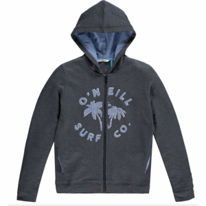 O'Neill LG EASY F/Z HOODIE tmavě šedá 128 - Dívčí mikina