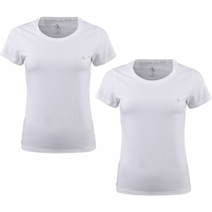 Calvin Klein S/S CREW NECK 2PK bílá M - Dámské tričko