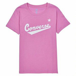 Converse WOMENS NOVA CENTER FRONT LOGO TEE růžová S - Dámské tričko