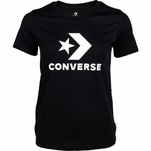Converse STAR CHEVRON TEE Dámské tričko, černá, veľkosť XS