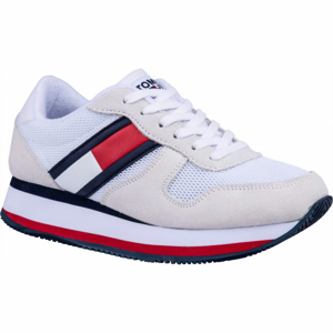 Tommy Hilfiger FLATFORM RUNNER COLOUR SNEAKER Dámská volnočasová obuv, Bílá,Tmavě modrá,Červená, velikost 41