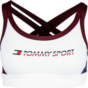 Tommy Hilfiger CO/ EL LOW SUPPORT BRA LOGO bílá S - Dámská podprsenka