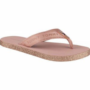 Tommy Hilfiger FEMININE PATENT BEACH SANDAL Růžová 39 - Dámské žabky