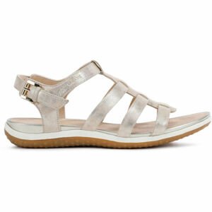 Geox D SANDAL VEGA Dámské sandále, Stříbrná,Hnědá, velikost 39