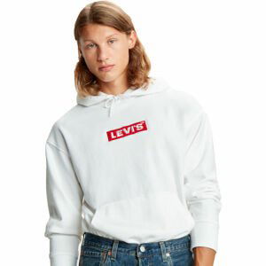 Levi's RELAXED GRAPHIC HOODIE bílá L - Pánská mikina